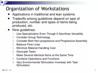 Organization of Workstations