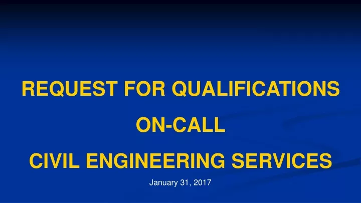 request for qualifications on call civil