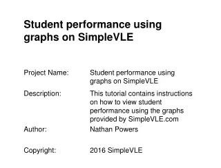Student performance using graphs on SimpleVLE