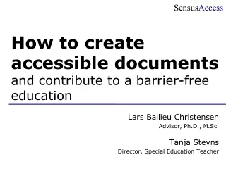 How to create accessible documents and contribute to a barrier-free education