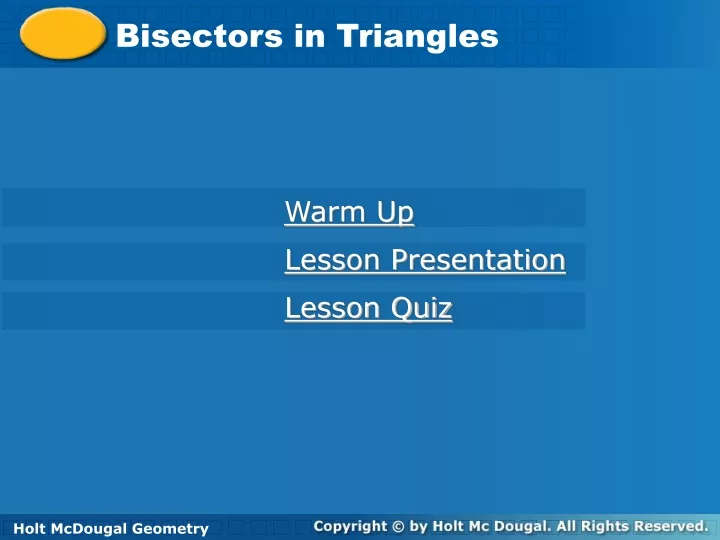bisectors in triangles