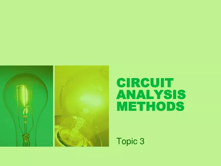 circuit analysis methods