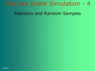 Discrete Event Simulation - 4