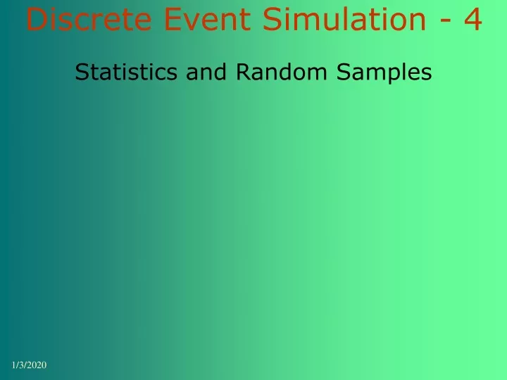 discrete event simulation 4