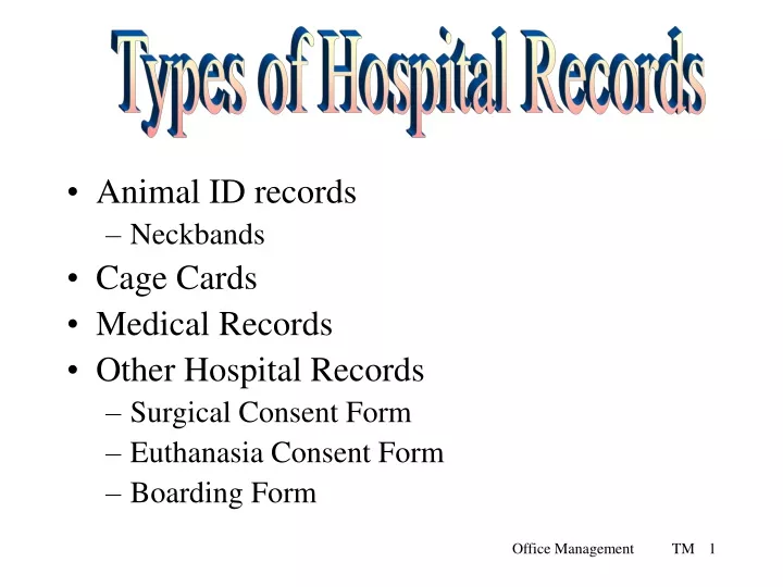 types of hospital records