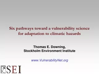 Six pathways toward a vulnerability science for adaptation to climatic hazards