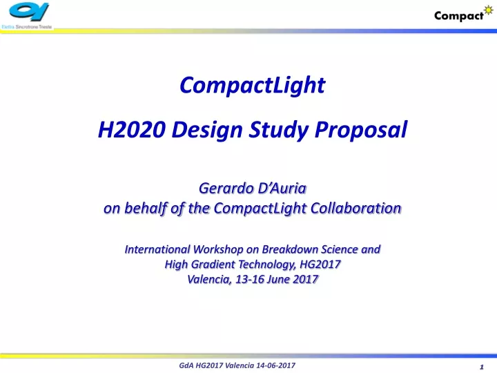 compactlight h2020 design study proposal gerardo