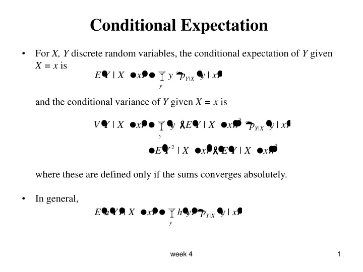 conditional expectation