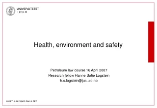 Health, environment and safety