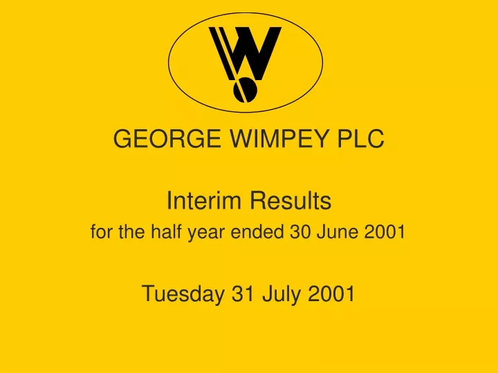 george wimpey plc