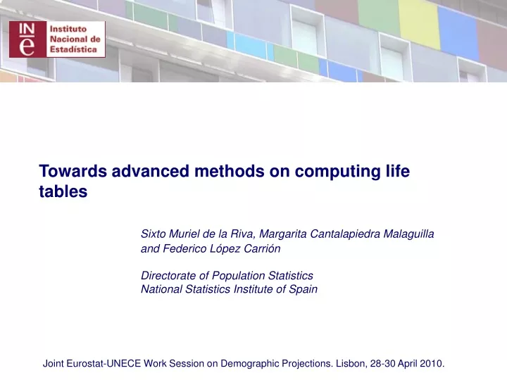 towards advanced methods on computing life tables