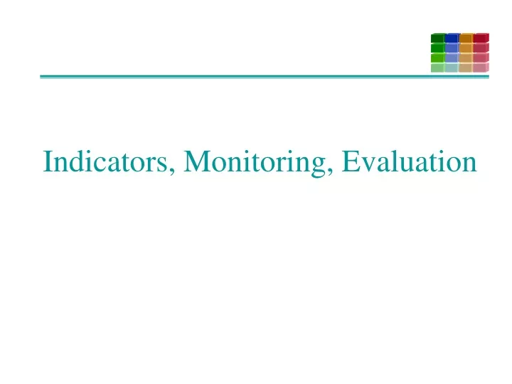 indicators monitoring evaluation