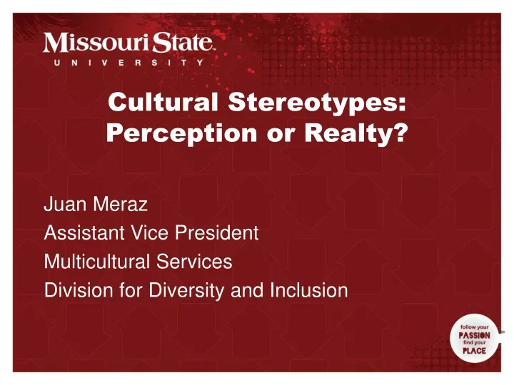 cultural stereotypes perception or realty