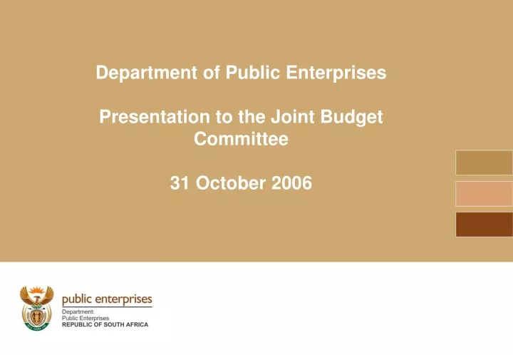 department of public enterprises presentation