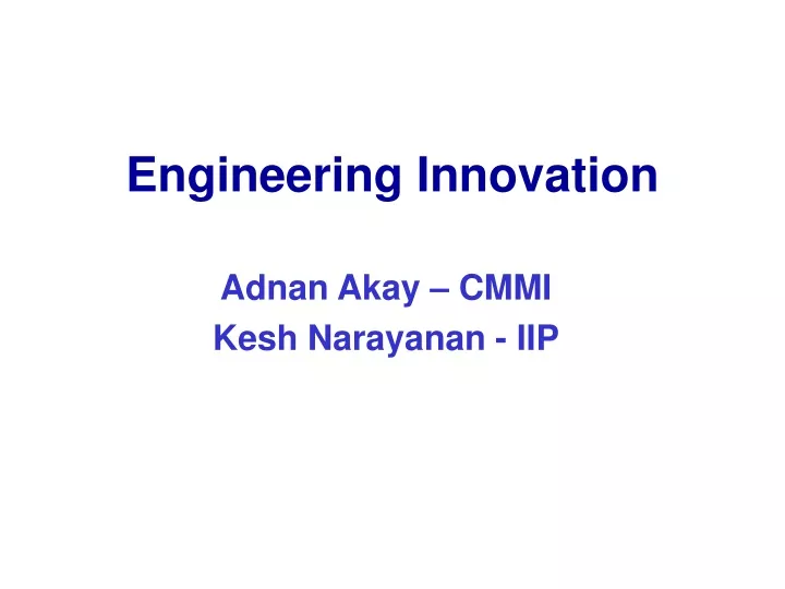 engineering innovation