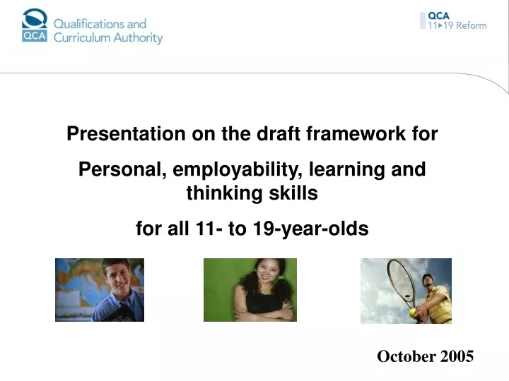 presentation on the draft framework for personal