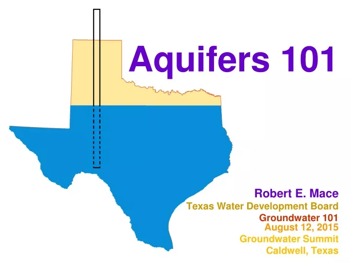 aquifers 101