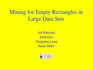 Mining for Empty Rectangles in Large Data Sets