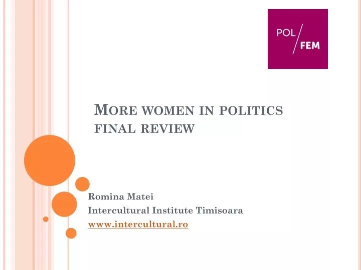 more women in politics final review