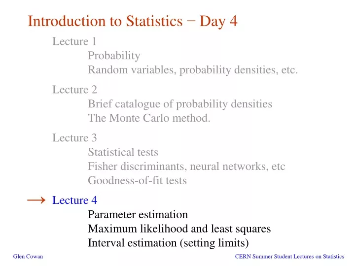 introduction to statistics day 4