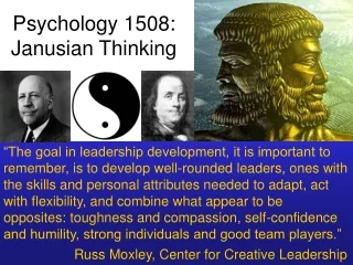 Psychology 1508: Janusian Thinking