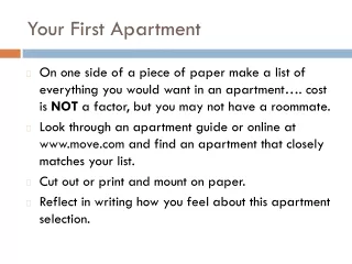 Your First Apartment