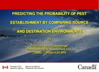 PREDICTING THE PROBABILITY OF PEST  ESTABLISHMENT BY COMPARING SOURCE