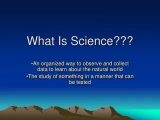 What Is Science???