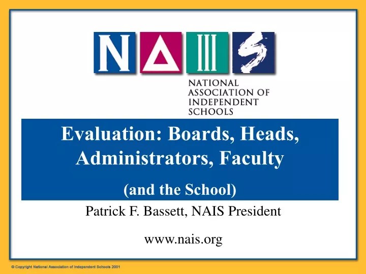 evaluation boards heads administrators faculty