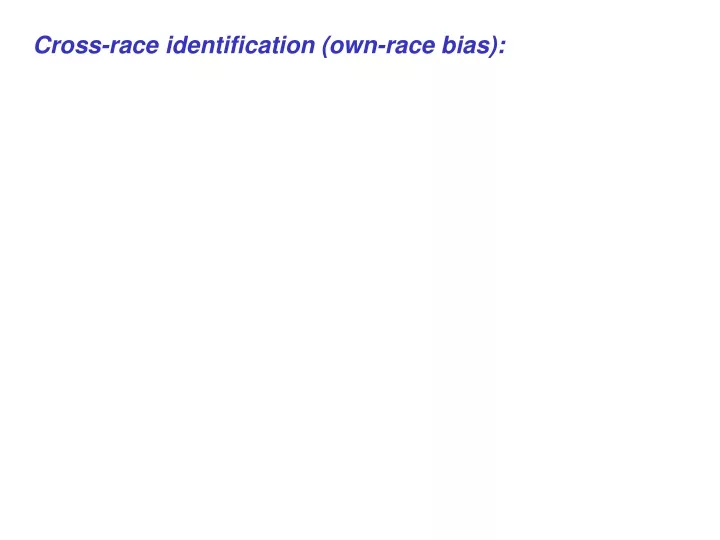 cross race identification own race bias