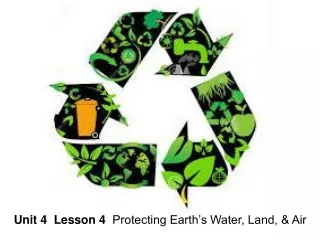 Unit 4   Lesson 4   Protecting Earth’s Water, Land, &amp; Air