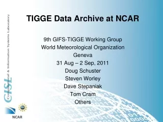 TIGGE Data Archive at NCAR