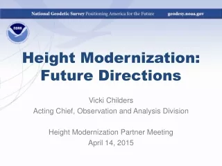 Height Modernization: Future Directions
