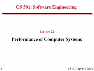 CS 501: Software Engineering
