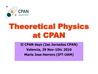 Theoretical Physics at CPAN