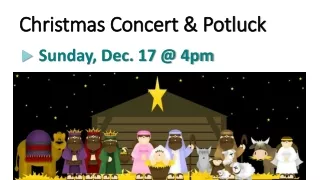 Christmas Concert &amp; Potluck