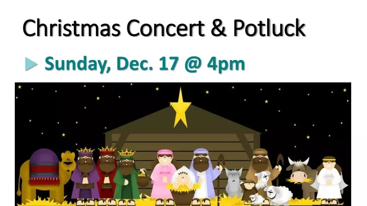 christmas concert potluck