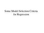 Effective Model Selection Techniques for Regression Analysis - slide 1