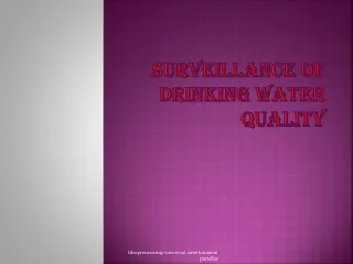 Surveillance of Drinking Water Quality