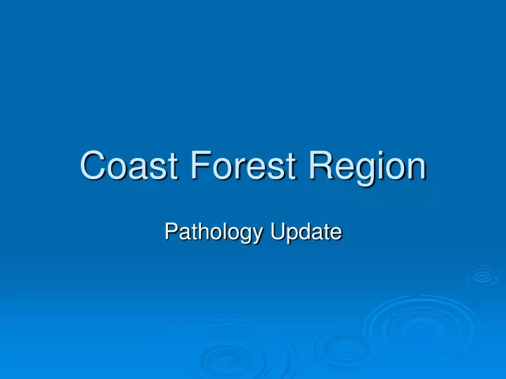 coast forest region
