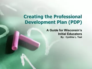 Creating the Professional Development Plan (PDP)
