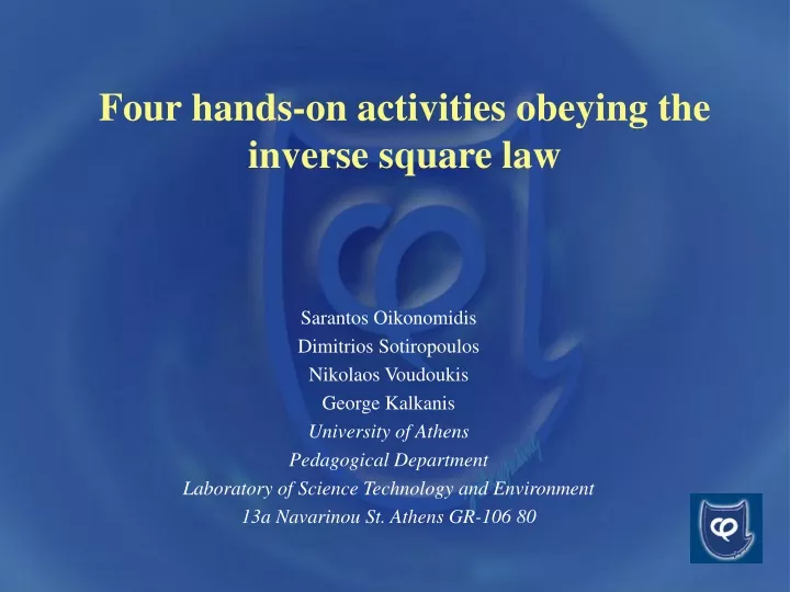 four hands on activities obeying the inverse