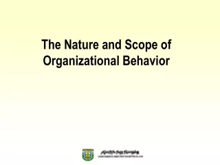 The Nature and Scope of Organizational Behavior