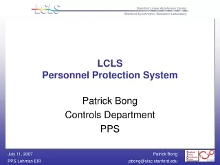 LCLS  Personnel Protection System