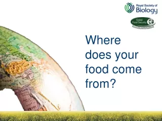 Where does your food come from?