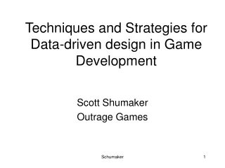 Techniques and Strategies for Data-driven design in Game Development