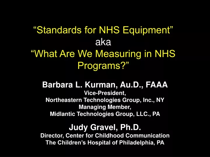 standards for nhs equipment aka what
