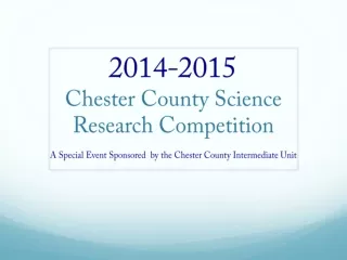 Chester County Science Research Competition