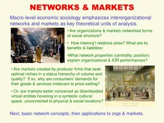 NETWORKS &amp; MARKETS