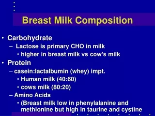 Breast Milk Composition